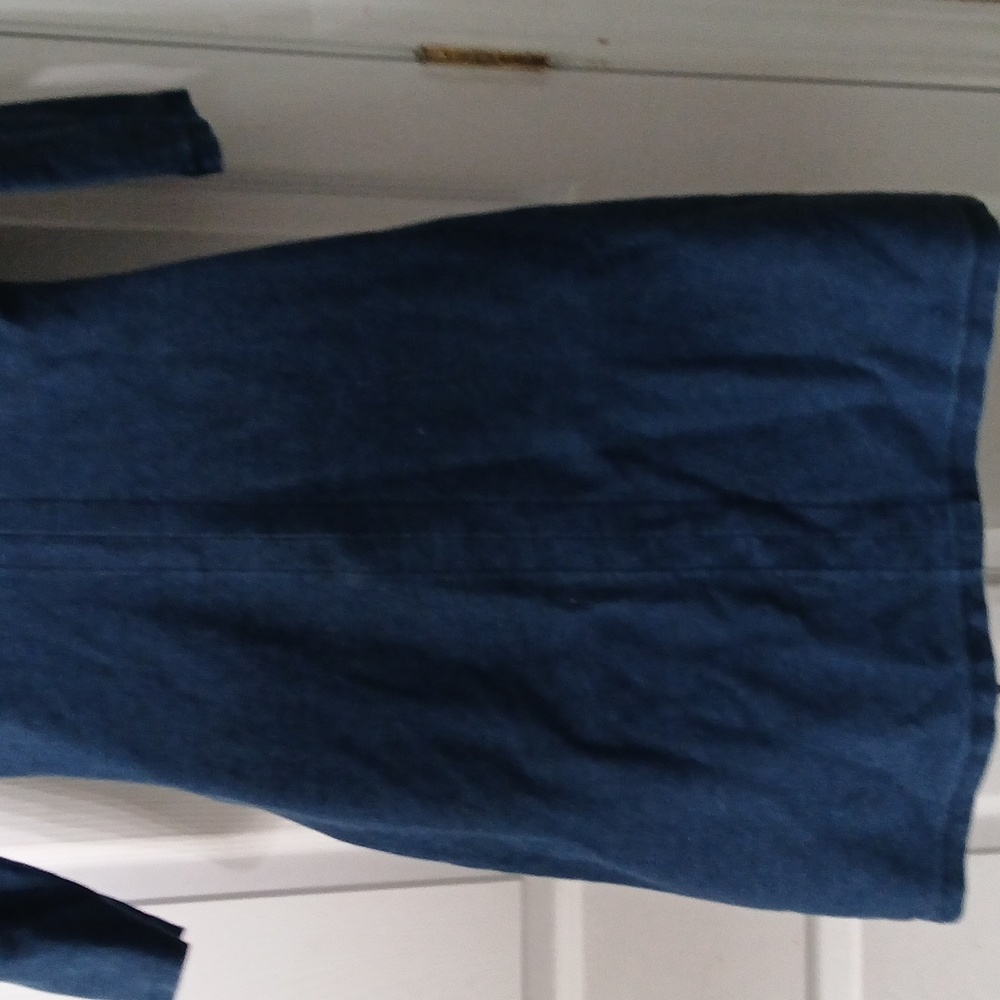 Boden Denim Dress Blue 3/4 Sleeve Round Neck Pockets Sz 6 NWOT - Picture 6 of 9
